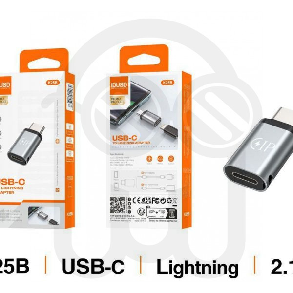 IDUSD K25B ADAPTADOR USB-C A LIGHTNING M/H