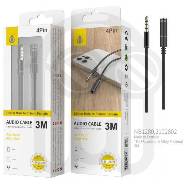 ONE PLUS 2102800 NB1280 CABLE AUDIO FOX ALUMINIO 3.5MM