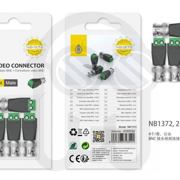ONE PLUS 2103722 NB1372 CONECTOR VIDEO BNC 4PC