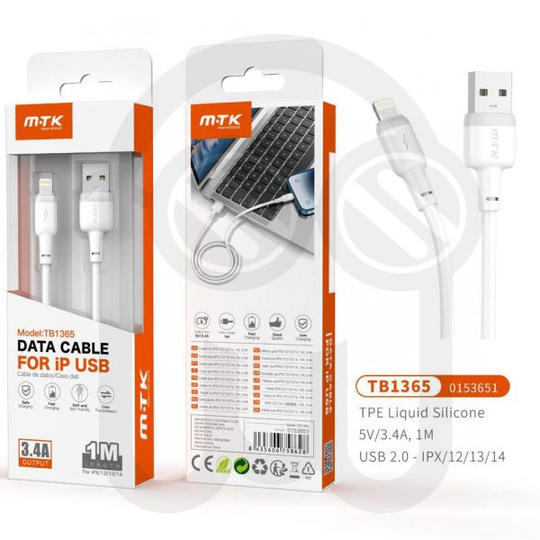 MTK 0153651 TB1365 CABLE DATO IPH 5-14 1M 5V/3.4A