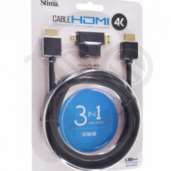 CABLE HDMI 3 IN 1 4K