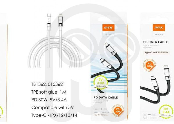 MTK 0153622 TB1362 CABLE TYPE-C A LIGHTNING