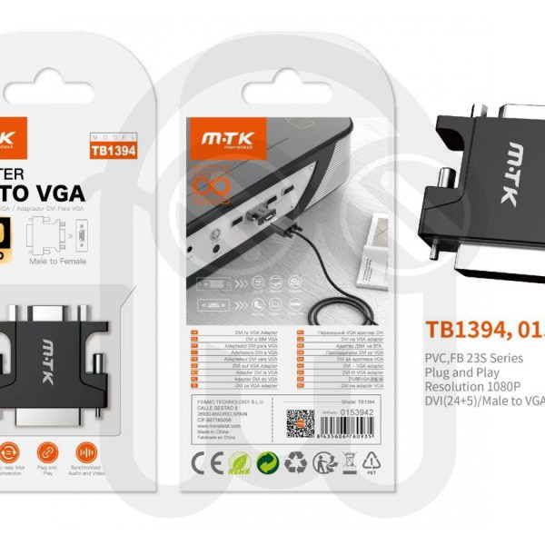 MTK 0153942 TB1394 ADAPTADOR CORREA DVI