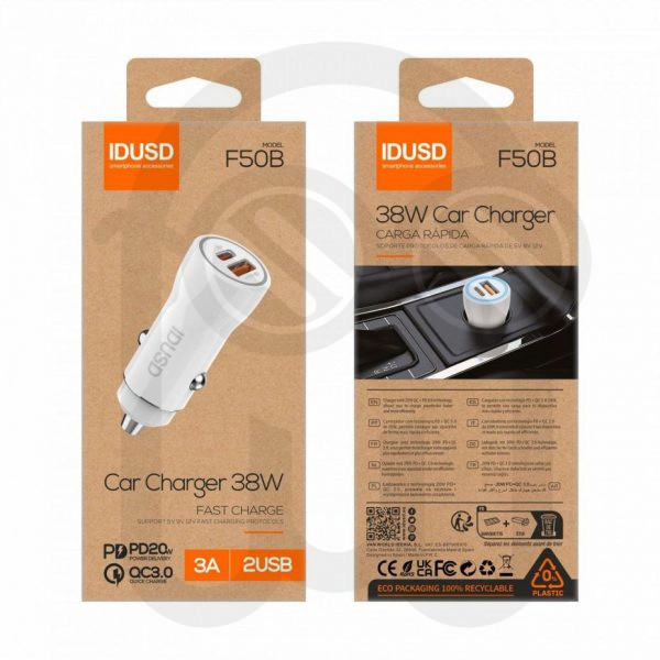 IDUSD F50B CARGADOR COCHE PD3.0