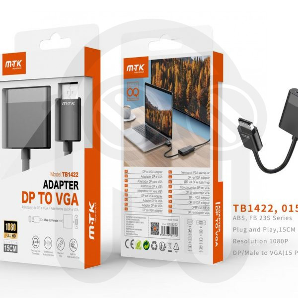 MTK 0154222 TB1422 ADAPTADOR DP A VGA 15 PIN