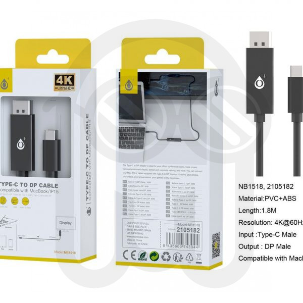 ONE PLUS 2105182 NB1518 CABLE TYPE-C A DISPLAY 4K