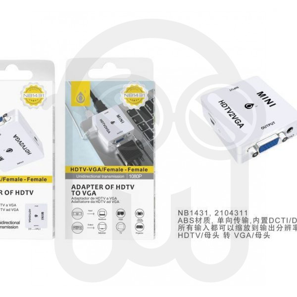 ONE PLUS 2104311 NB1431 ADAPTADOR DE HDTV A VGA H-H