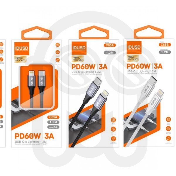 IDUSD C85A CABLE NYLON PD LIGHTNING 1.2M 3A