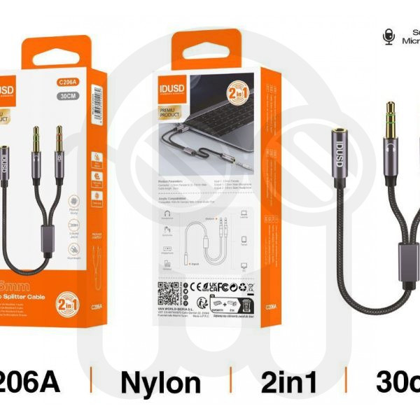 IDUSD C206A CABLE DIVISOR MICROFONO Y AUDIO