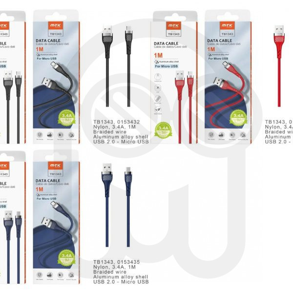 MTK 0153431 TB1343 CABLE CAMYL NYLON MICRO USB 3.4A 1M
