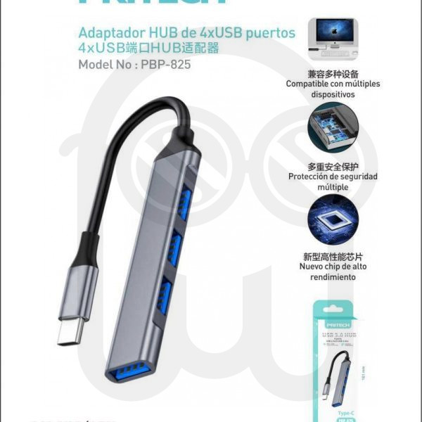 PRITECH PBP-825 USB 3.0 HUB+TYPE-C