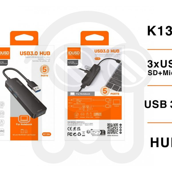 IDUSD K13A COMBO HUB USB 3.0 5EN1