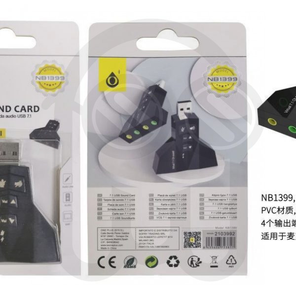 ONE PLUS 2103992 NB1399 TARJETAS USB DE SONIDO