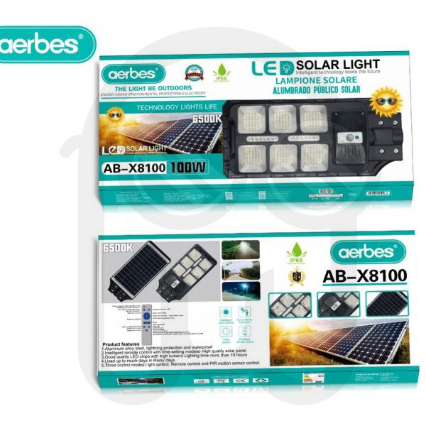 Luz solar para exterior 100w AB-X8100