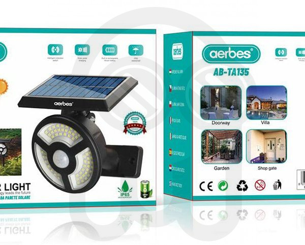 Luz led solar para jardin
