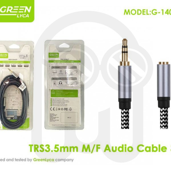 Cable audio TRS 3.5mm M/F 3m