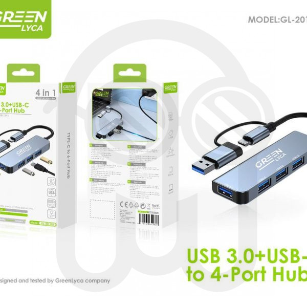 HUB USB3.0+C a 4 puerto