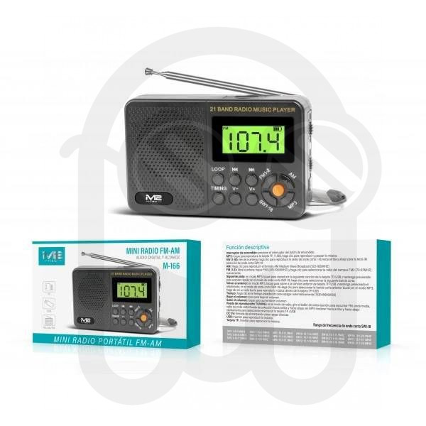 Radio portatil FM-AM con audio digital y altavoz M-166