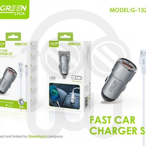 cargador de coche 18w con cable iphone