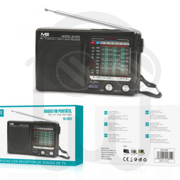 Radio portatil FM/MW/SW1-7 M-KK9