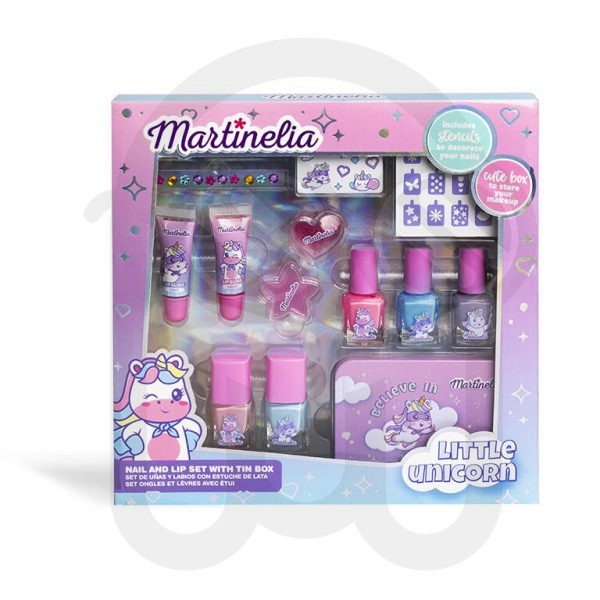 MARTINELIA LITTLE UNICORN NAIL&LIP SET WITH TINBOX