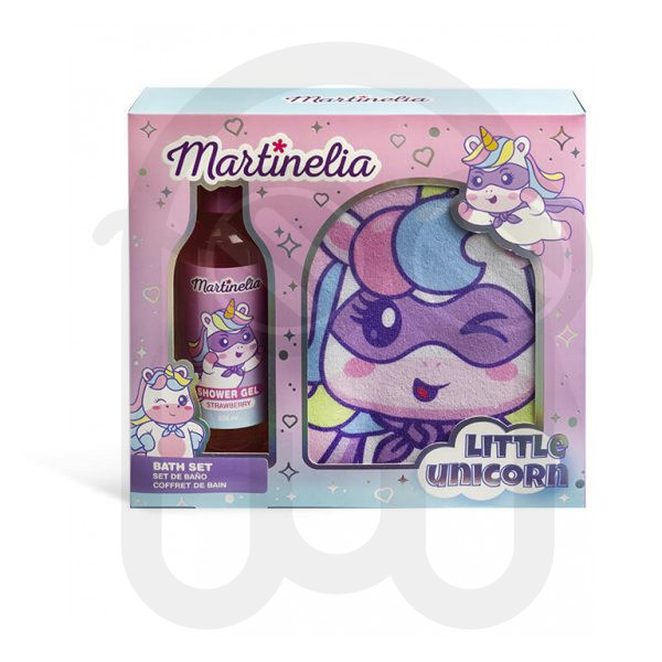 MARTINELIA LITTLE UNICORN BATH SET WITH BATH GLOVE