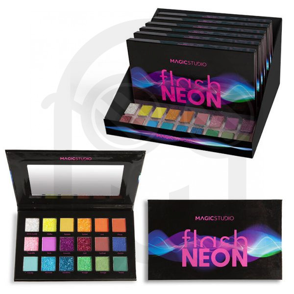 MAGIC STUDIO FLASH NEON EYESHADOW PALETTE 18 C