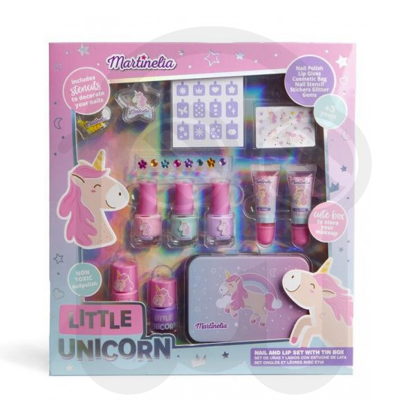 MARTINELIA LITTLE UNICORN NAIL&LIP SET WITH TINBOX