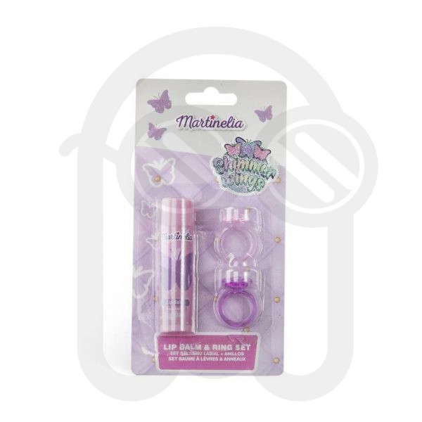 MARTINELIA SHIMMER WINGS LIP BALM & RING SET