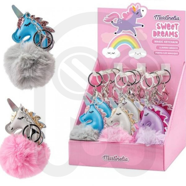 MARTINELIA KEYCHAIN UNICORN PUFF
