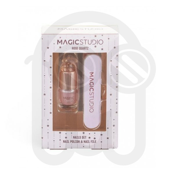 MAGIC STUDIO ROSE QUARTZ NAILS SET