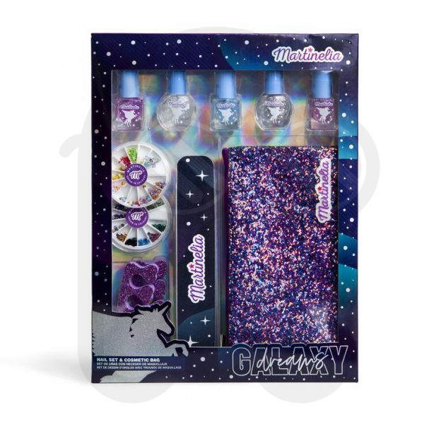 MARTINELIA GALAXY DREAMS NAIL SET & COSMETIC BAG