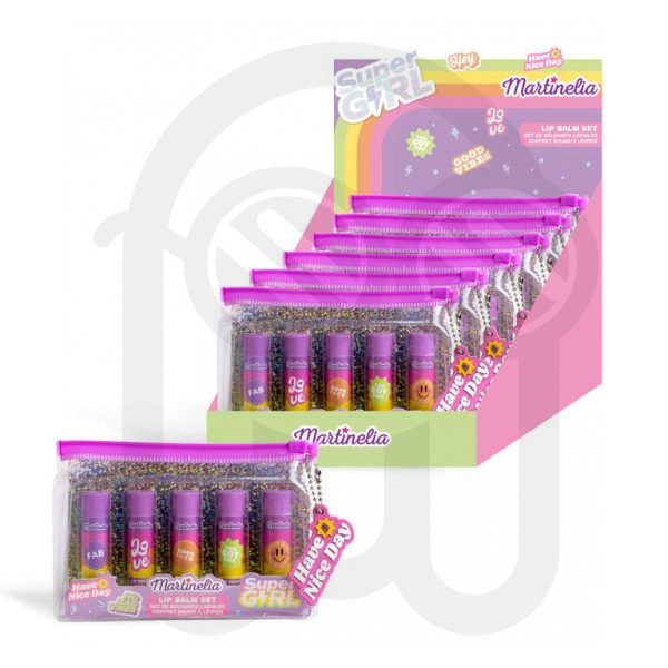 MARTINELIA SUPER GIRL LIP BALM 5PCS SET