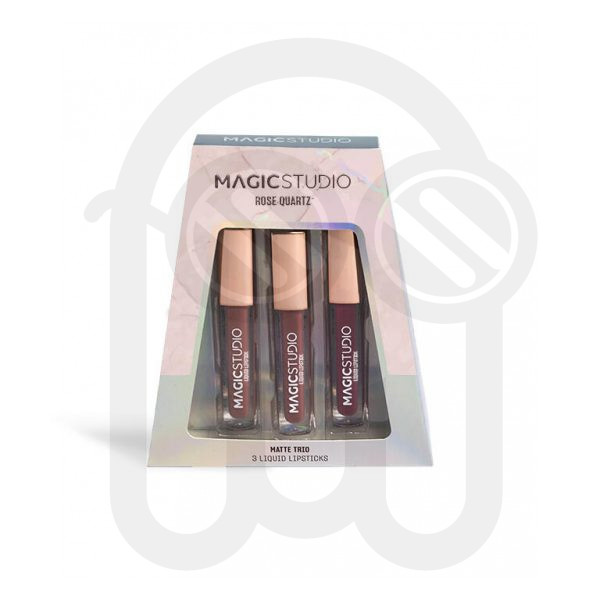 MAGIC STUDIO ROSE QUARTZ LIQUID LIPSTICK TRIO