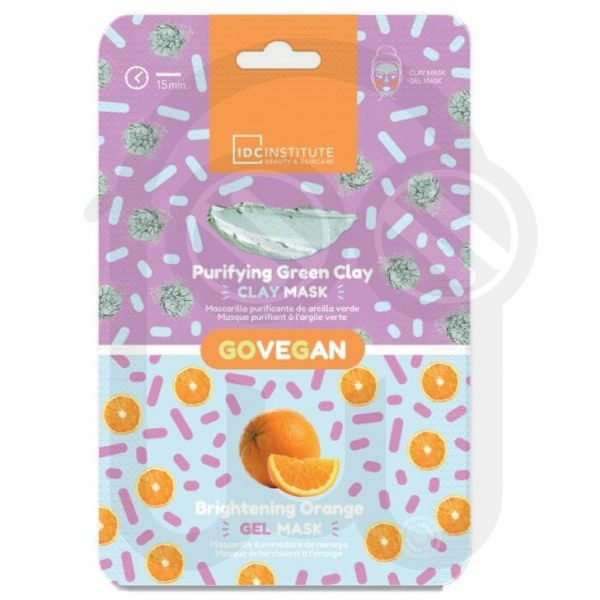 IDC SKINCARE ESSENTIALS DUO MASK GREEN CLAY+ORANGE
