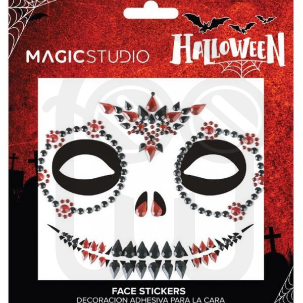 MAGIC STUDIO HALLOWEEN FACE GEMS STICKER SKULL