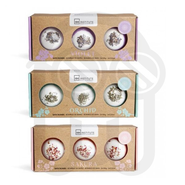 IDC INSTITUTE ZEN BATH BOMBS TRIO DRIED FLOWERS