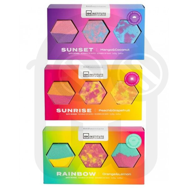 IDC INSTITUTE COCKTAIL BATH BOMBS TABLETSx3 * 35g