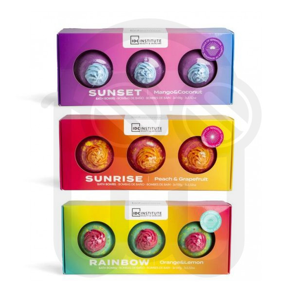 IDC INSTITUTE COCKTAIL BATH BOMBS TRIO 100g