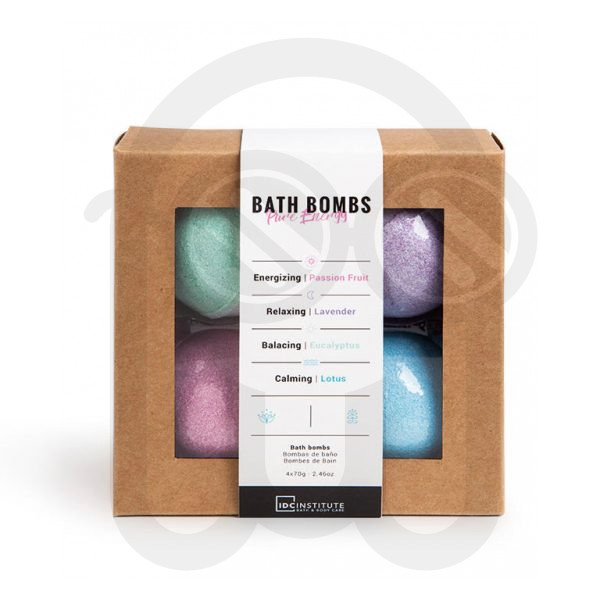 IDC BATH BOMBS PURE ENERGY BOX MULTI COLOR 4X70GR