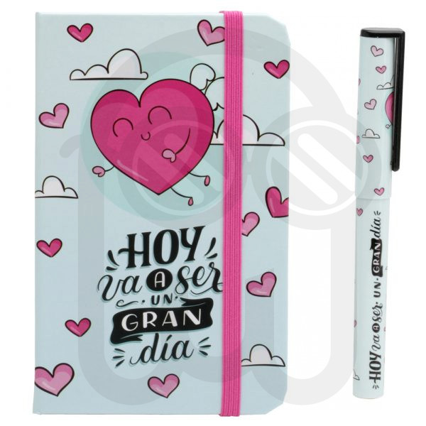 LIBRETA C/BOLÍGRAFO "CORAZÓN"