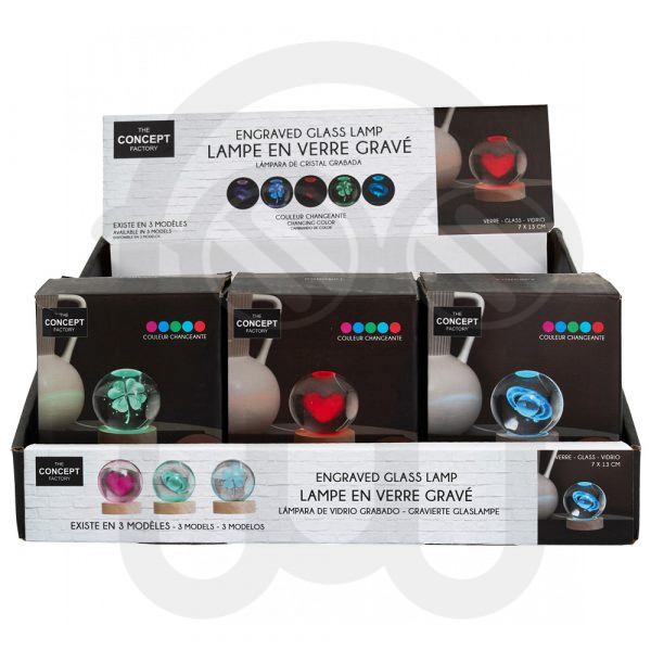 LÁMPARA VIDRIO EFEC.BOLA CRIST