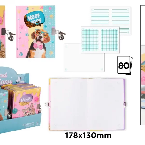 CUADERNO SECRETO CON CANDADO