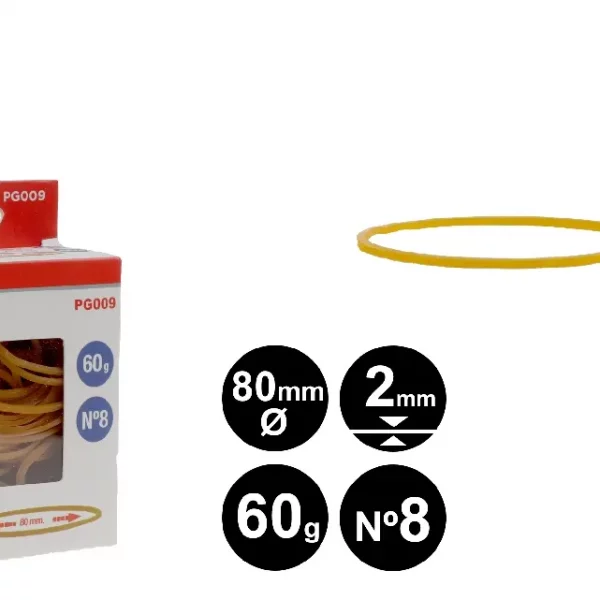 GOMAS ELÁSTICAS 60 g 80 x 2 mm