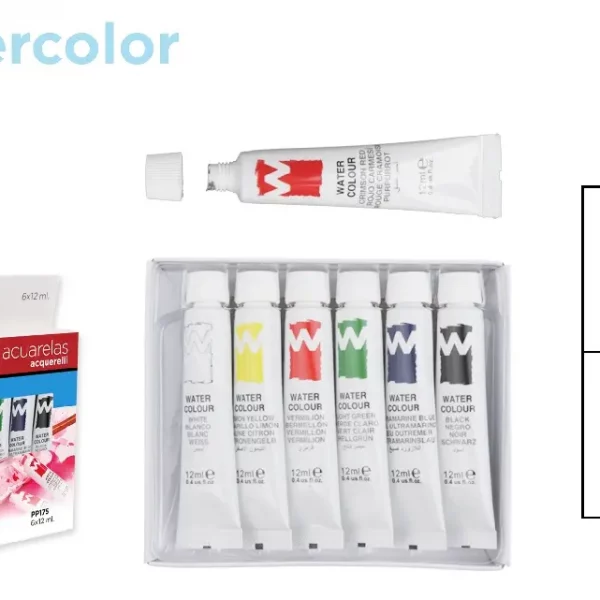 PINTURA ACUARELA 6 TUBOS